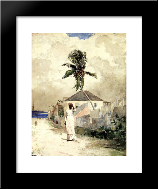 Along The Road, Bahamas 20x24 Black Modern Wood Framed Art Print Poster by Homer, Winslow