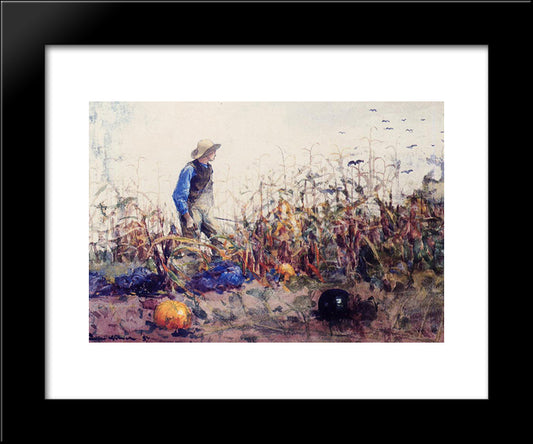 Among The Vegetables 20x24 Black Modern Wood Framed Art Print Poster by Homer, Winslow