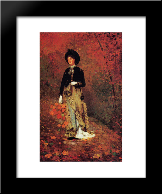 Autumn 20x24 Black Modern Wood Framed Art Print Poster by Homer, Winslow