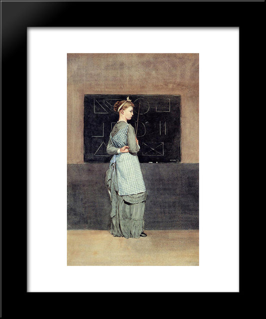 Blackboard 20x24 Black Modern Wood Framed Art Print Poster by Homer, Winslow