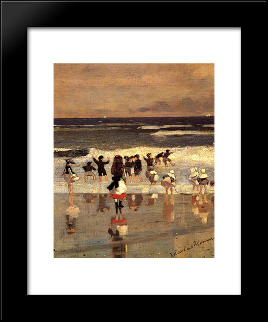 Beach Scene 20x24 Black Modern Wood Framed Art Print Poster by Homer, Winslow