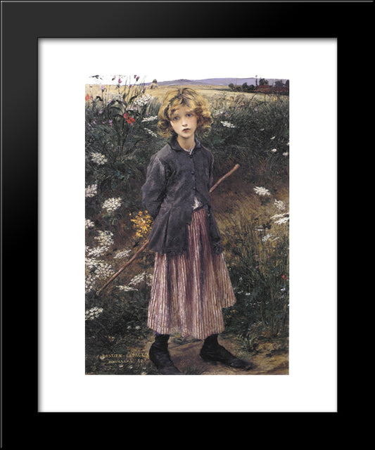 Young Girl 20x24 Black Modern Wood Framed Art Print Poster by Bastien Lepage, Jules