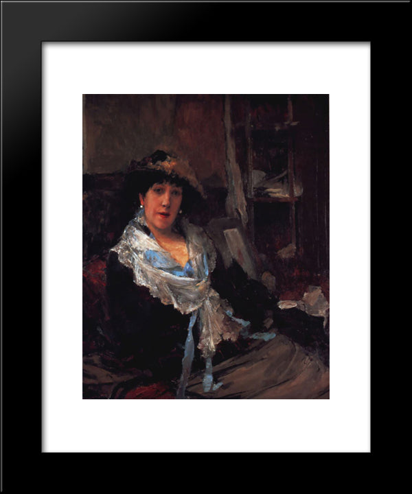 Lady 20x24 Black Modern Wood Framed Art Print Poster by Bastien Lepage, Jules