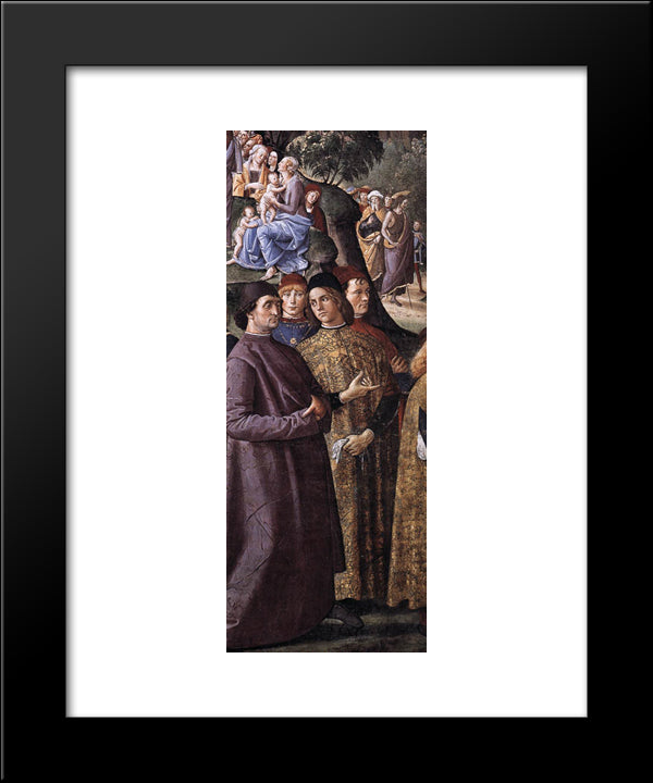 Baptism Of Christ [Detail: 2] 20x24 Black Modern Wood Framed Art Print Poster by Perugino, Pietro