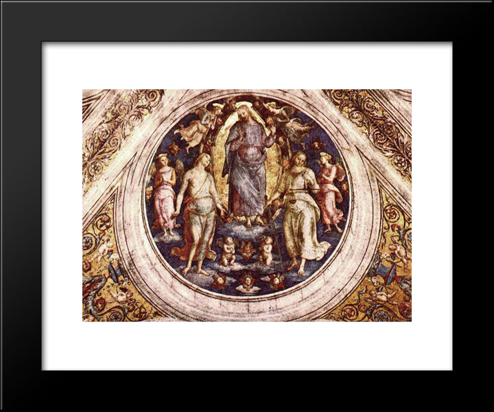 Christ In His Glory 20x24 Black Modern Wood Framed Art Print Poster by Perugino, Pietro