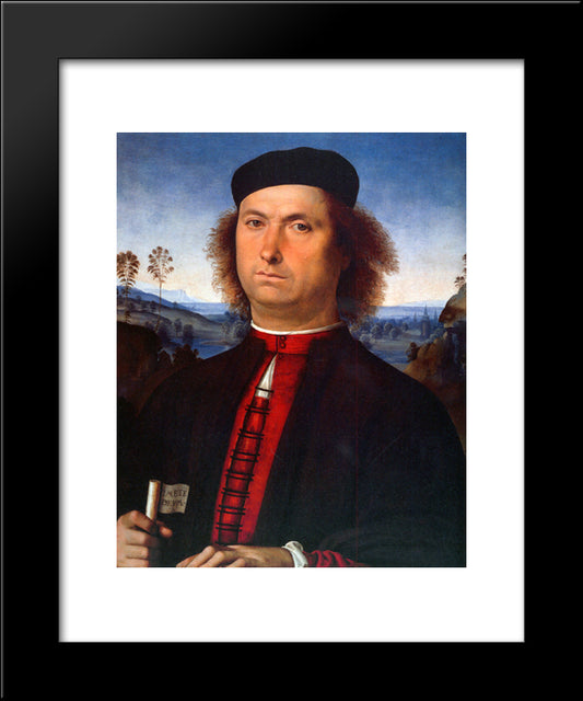 Francesco Delle Opere 20x24 Black Modern Wood Framed Art Print Poster by Perugino, Pietro