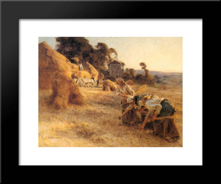 Haymakers 20x24 Black Modern Wood Framed Art Print Poster by L'Hermitte, Leon Augustin