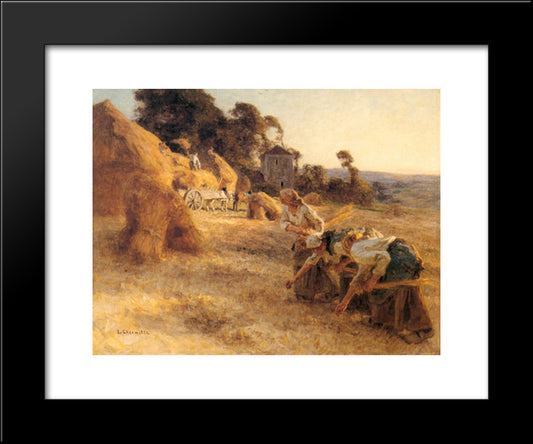 Haymakers 20x24 Black Modern Wood Framed Art Print Poster by L'Hermitte, Leon Augustin