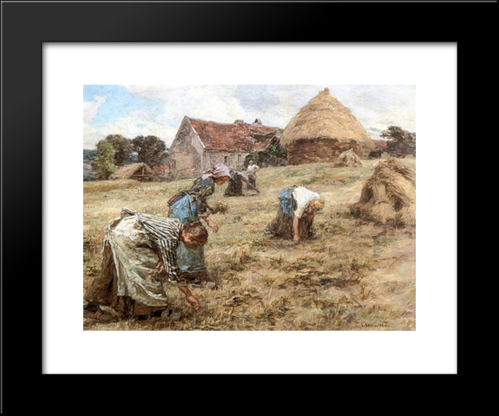 Les Glaneuses 20x24 Black Modern Wood Framed Art Print Poster by L'Hermitte, Leon Augustin