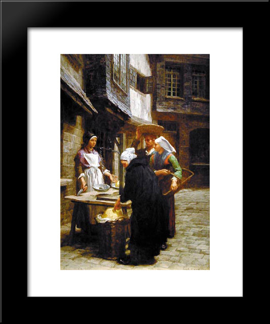 The Butter Market 20x24 Black Modern Wood Framed Art Print Poster by L'Hermitte, Leon Augustin
