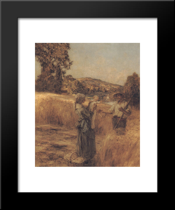 The Reapers' Child 20x24 Black Modern Wood Framed Art Print Poster by L'Hermitte, Leon Augustin