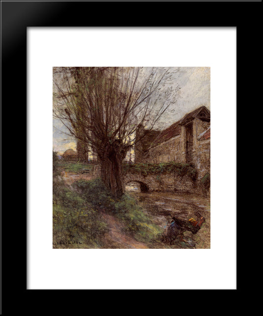 Les Fosses De Rue Chaily 20x24 Black Modern Wood Framed Art Print Poster by L'Hermitte, Leon Augustin