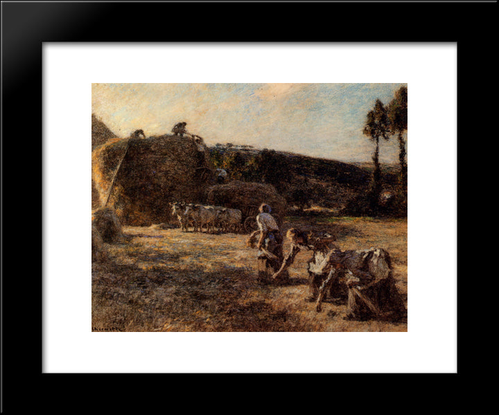 Glaneuses 20x24 Black Modern Wood Framed Art Print Poster by L'Hermitte, Leon Augustin