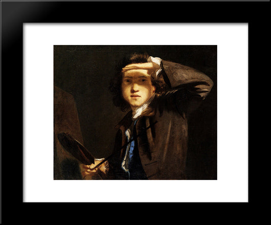 Retour De La Fontaine 20x24 Black Modern Wood Framed Art Print Poster by L'Hermitte, Leon Augustin