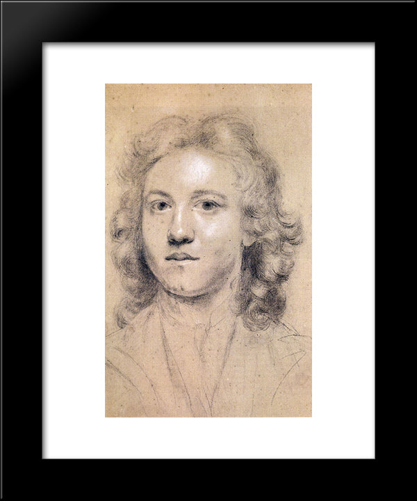 Portrait Of The Artist Aged Seventeen 20x24 Black Modern Wood Framed Art Print Poster by Reynolds, Joshua