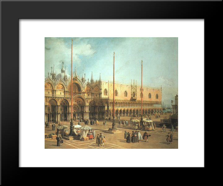 Piazza San Marco ' Looking Southeast 20x24 Black Modern Wood Framed Art Print Poster by Canaletto