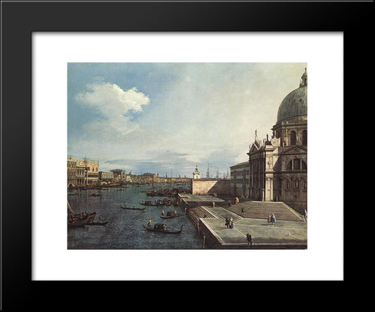 The Grand Canal At The Salute Church 20x24 Black Modern Wood Framed Art Print Poster by Canaletto