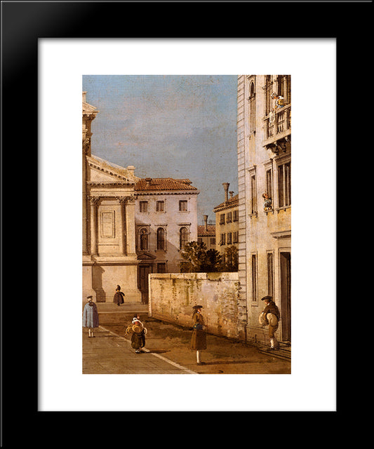 S. Francesco Della Vigna: Church And Campo 20x24 Black Modern Wood Framed Art Print Poster by Canaletto