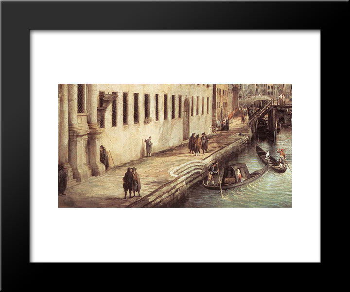 Rio Dei Mendicanti (Detail) 20x24 Black Modern Wood Framed Art Print Poster by Canaletto