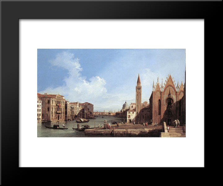 Grand Canal: From Santa Maria Della Carita To The Bacino Di San Marco 20x24 Black Modern Wood Framed Art Print Poster by Canaletto