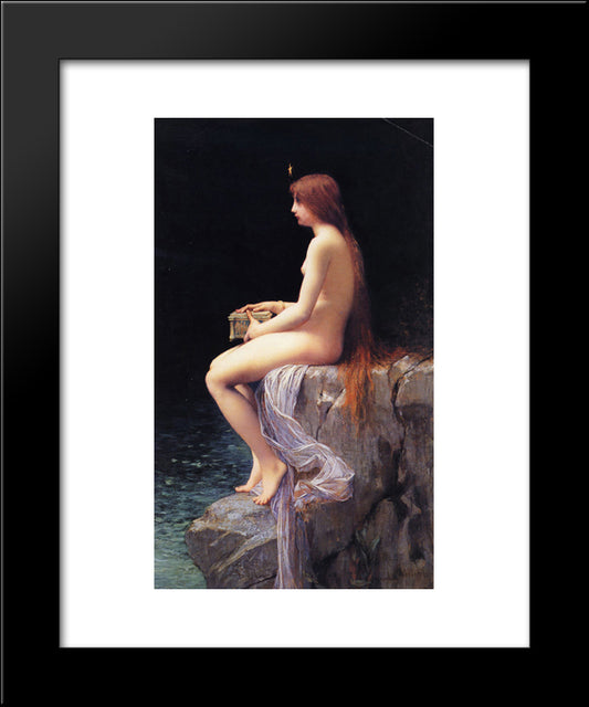 Pandora 20x24 Black Modern Wood Framed Art Print Poster by Lefebvre, Jules Joseph