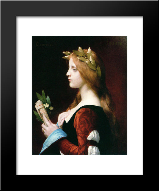 Clemence Isaure 20x24 Black Modern Wood Framed Art Print Poster by Lefebvre, Jules Joseph