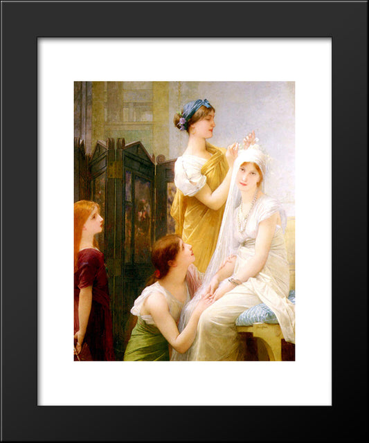 La Fiancee 20x24 Black Modern Wood Framed Art Print Poster by Lefebvre, Jules Joseph