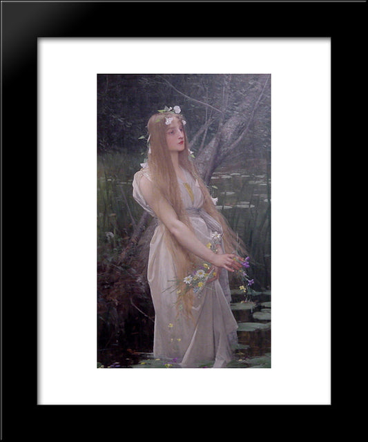 Opehlia 20x24 Black Modern Wood Framed Art Print Poster by Lefebvre, Jules Joseph