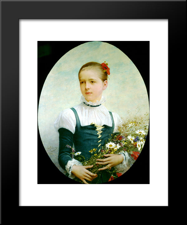 Portrait Of Edna Barger Of Connecticut 20x24 Black Modern Wood Framed Art Print Poster by Lefebvre, Jules Joseph