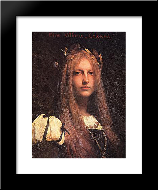 Diva Vittoria Colonna 20x24 Black Modern Wood Framed Art Print Poster by Lefebvre, Jules Joseph