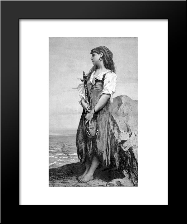 Mignon 20x24 Black Modern Wood Framed Art Print Poster by Lefebvre, Jules Joseph