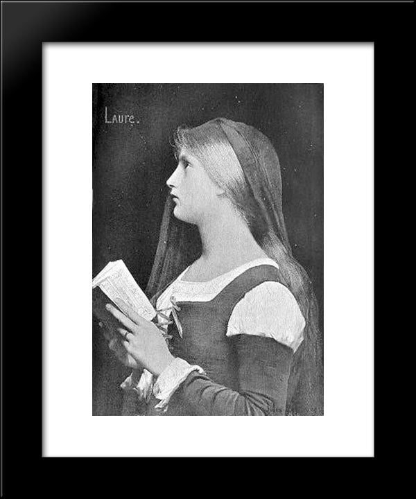 Laure 20x24 Black Modern Wood Framed Art Print Poster by Lefebvre, Jules Joseph