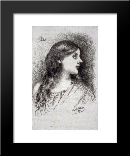 Lia 20x24 Black Modern Wood Framed Art Print Poster by Lefebvre, Jules Joseph