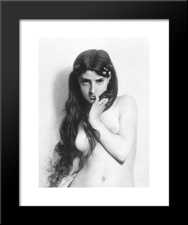 La Cigale 20x24 Black Modern Wood Framed Art Print Poster by Lefebvre, Jules Joseph