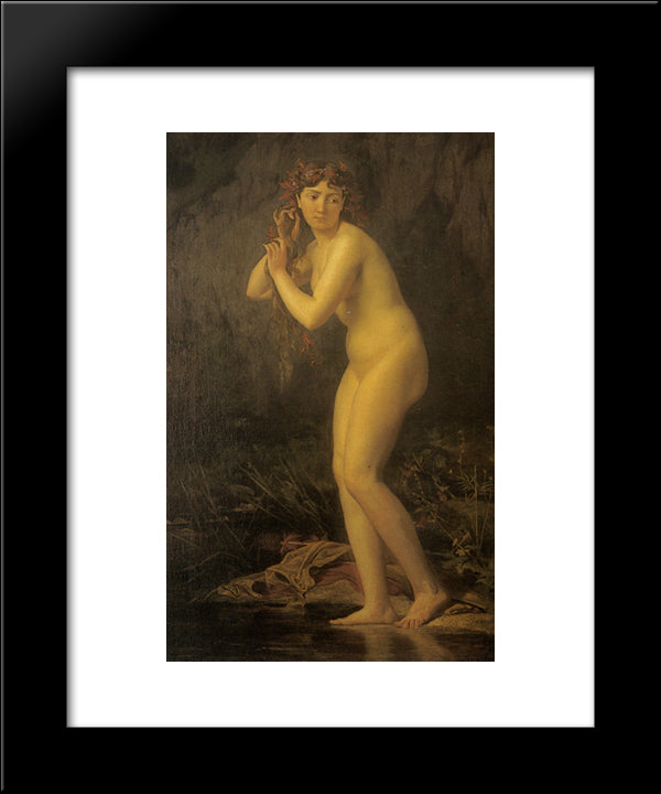 A Bathing Nude 20x24 Black Modern Wood Framed Art Print Poster by Lefebvre, Jules Joseph