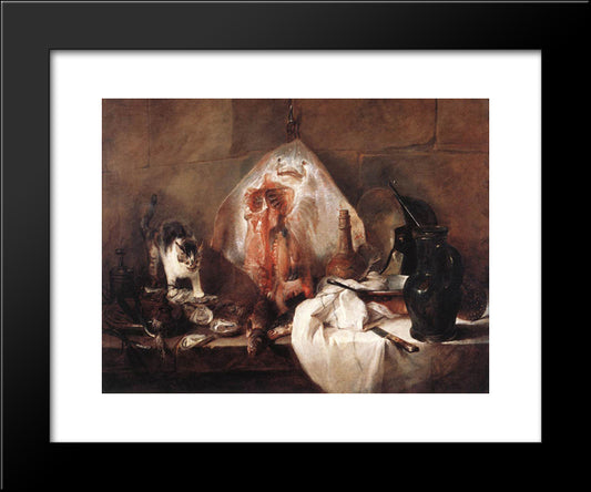 The Ray 20x24 Black Modern Wood Framed Art Print Poster by Chardin, Jean Baptiste Simeon