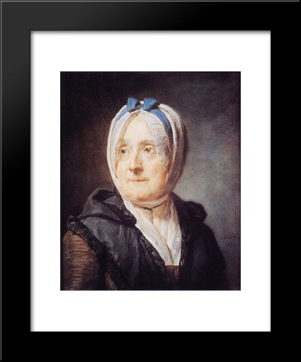 Portrait Of Madame Chardin 20x24 Black Modern Wood Framed Art Print Poster by Chardin, Jean Baptiste Simeon