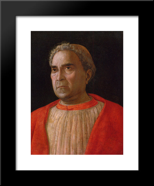 Portrait Of Cardinal Lodovico Trevisano 20x24 Black Modern Wood Framed Art Print Poster by Mantegna, Andrea