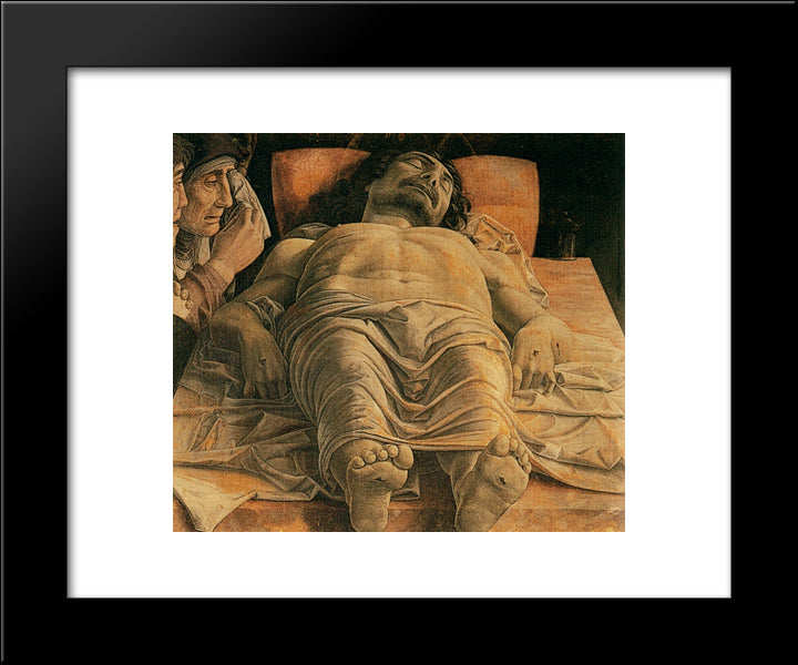 The Lamentation Over The Dead Christ 20x24 Black Modern Wood Framed Art Print Poster by Mantegna, Andrea