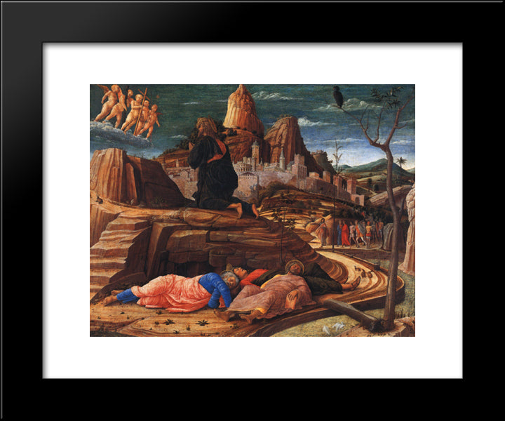 Agony In The Garden 20x24 Black Modern Wood Framed Art Print Poster by Mantegna, Andrea
