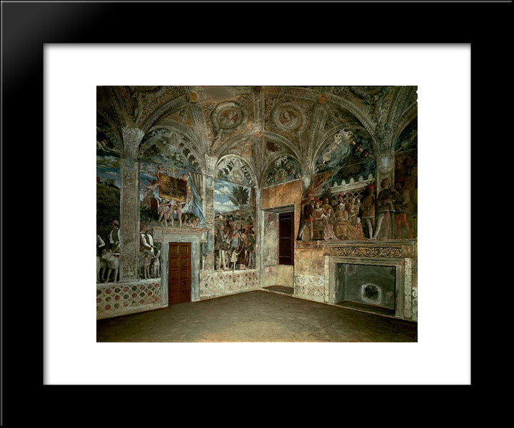 View Of The West And North Walls 20x24 Black Modern Wood Framed Art Print Poster by Mantegna, Andrea