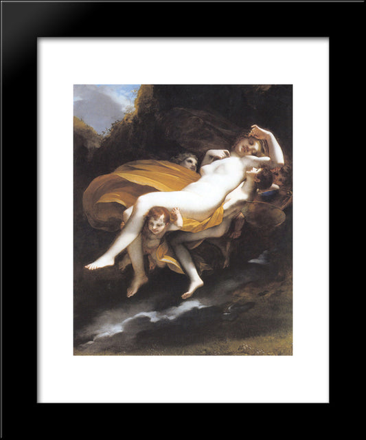 Psyche Enleve Par Les Zephyrs 20x24 Black Modern Wood Framed Art Print Poster by Prud'hon, Pierre Paul