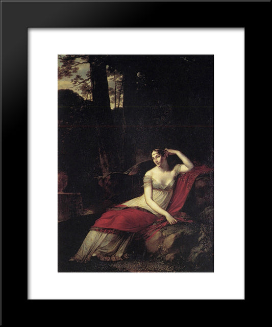 Empress Josephine 20x24 Black Modern Wood Framed Art Print Poster by Prud'hon, Pierre Paul