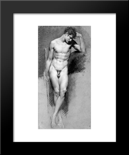 Male Nude Standing 20x24 Black Modern Wood Framed Art Print Poster by Prud'hon, Pierre Paul