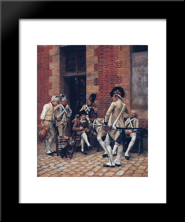 The Sergeant'S Portrait 20x24 Black Modern Wood Framed Art Print Poster by Meissonier, Ernest