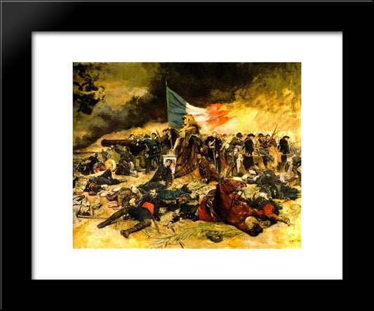 The Siege Of Paris 20x24 Black Modern Wood Framed Art Print Poster by Meissonier, Ernest