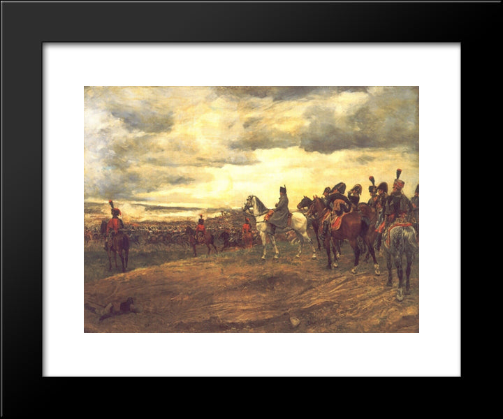 Jena 20x24 Black Modern Wood Framed Art Print Poster by Meissonier, Ernest