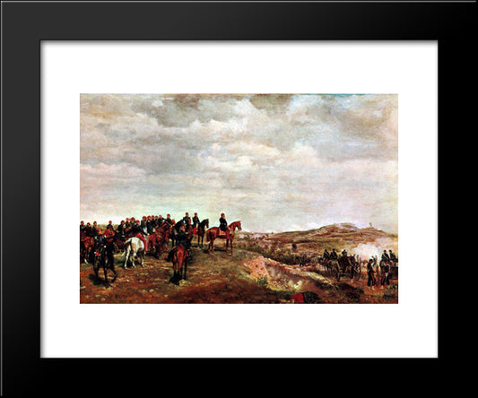 Campaign 20x24 Black Modern Wood Framed Art Print Poster by Meissonier, Ernest