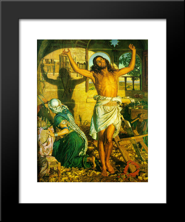 Shadow Of Death 20x24 Black Modern Wood Framed Art Print Poster by Hunt, William Holman