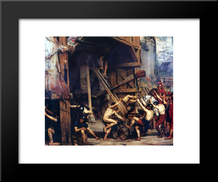 The Catapault 20x24 Black Modern Wood Framed Art Print Poster by Poynter, Edward John